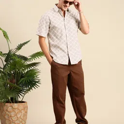 Mast & Harbour Men Classic Relaxed Fit Printed Casual Shirt image 3