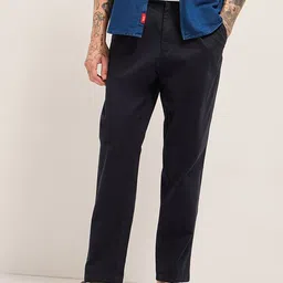 THE BEAR HOUSE Men Carrot Pleated Chinos Trousers-image-85