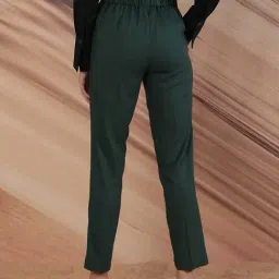 RAREISM Green Blended Solid Trousers image 2
