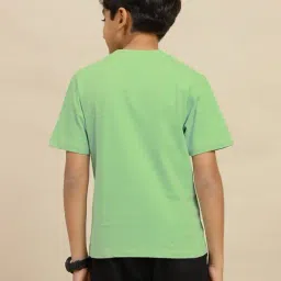 Kidsville Boys Green Cotton Printed Regular Fit T-Shirt image 2