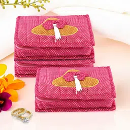 Kuber Industries Pink Set of 3 Regular Jewellery Organiser Organisers image 1