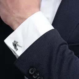 Alvaro Castagnino Silver Solid Cufflinks image 5