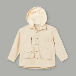 Fame Forever by Lifestyle Boys Beige Cotton Jacket-picture-10