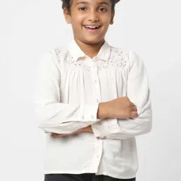 KIDS ONLY Pink Cut Work Full Sleeves Shirt-picture-35