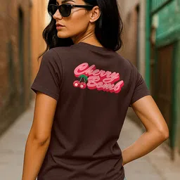 JUNEBERRY Women Printed Pure Cotton T-shirt-image-72