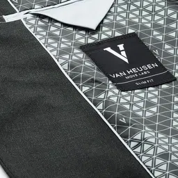 Van Heusen Men Checked Slim-Fit Single Breasted Formal Blazer image 5