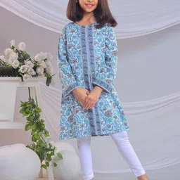 misbis Girls Floral Printed Floral Kurta image 5
