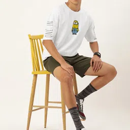 Minions by Kook N Keech Men Printed Drop-Shoulder Sleeves Loose T-shirt-picture-37