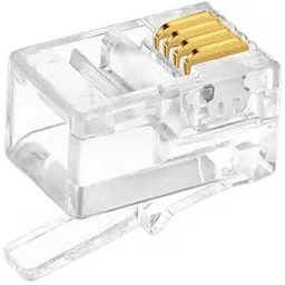 FEDUS RJ9 Modular Phone Headset 4P4C Plug Jack Connector ‎White (Pack of 200 Pcs)-picture-16