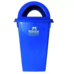Nilkamal 80 L Green and Blue Plastic Garbage Waste Bin (Pack of 2) image 3