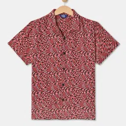 R&B Kids Red Graphic Print Relaxed Fit Shirt-picture-21
