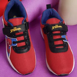 Kidsville Marvel Avengers Superheroes Featuring Spider Man Printed Velcro Closure Shoes - Red-image-55