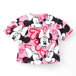 Babyhug Disney Cotton Knit Half Sleeves T-Shirt with Minnie Mouse Graphics Pack of 3 - Multicolor image 3