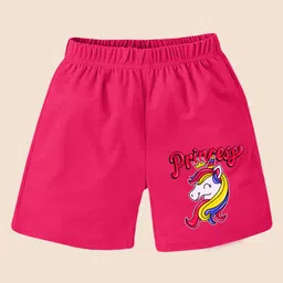 KUCHIPOO Pack of 5 Unicorn & Text Printed Shorts - Multi Colour image 5