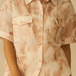 Virgio Doja Abstract Printed Shirt & Shorts Co-Ord Set image 5