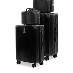PYB Set Of 2 Textured Hard-Sided Trolley Bags With Vanity Bag-picture-7