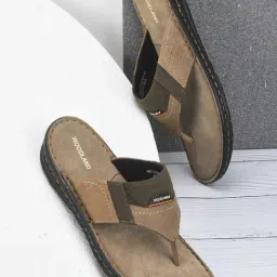 Woodland Men's Khaki Thong Sandals-image-74