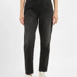 Levi's Black Regular Fit High Rise Jeans-image-19