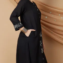 Melange by Lifestyle Women's Black Kurta image 5