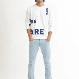 Rare Rabbit White Regular Fit Print Sweatshirt image 5