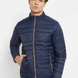 Duke Navy Regular Fit Quilted Reversible Jacket-picture-38