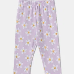 R&B Kids Lilac Floral Regular Fit Leggings-picture-23