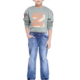 Rare Ones Boys Blue Cotton Solid Jeans image 5