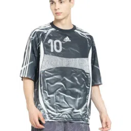 Adidas Originals Black Loose Fit Printed Sports T-Shirt-image-96