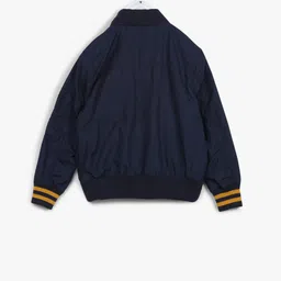 blue giraffe Navy Blue Winter Jacket image 2
