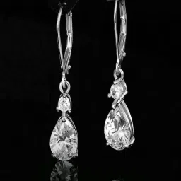 Peora Silver Plated Cubic Zirconia & Crystal Studded Fancy Drop Earrings image 5