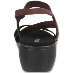 Metro Women's Brown Ankle Strap Wedges image 5