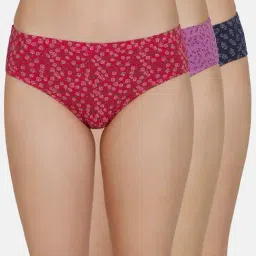 Amante Multicolor Cotton Printed Bikini Panty (Pack of 3)-picture-12