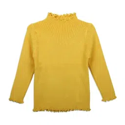 Baby Moo Kids Yellow Regular Fit Full Sleeves Sweater-image-17