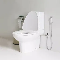 CLINTON Lyric Health Faucet with Hose Pipe 1 m Stainless Steel, Rubber Chrome Finish (Pack of 2) image 2