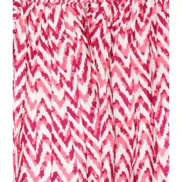 Kiddopanti Girls White & Pink Printed Harem Pants image 3