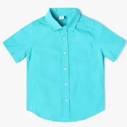 GAP Boys Aqua Cotton Solid Shirt-image-72