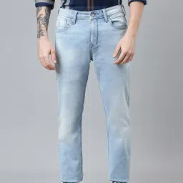 Woodland Blue Cotton Regular Fit Jeans-picture-28