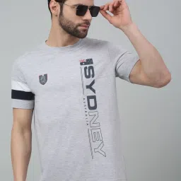 Cantabil Grey Regular Fit Printed T-Shirt image 5