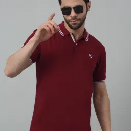 Cantabil Maroon Regular Fit Polo T-Shirt image 5