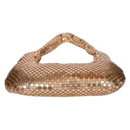 SASSORA RIM Gold Leather Embellished small Shoulder Bag image 5