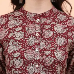 Aravalii Maroon Printed Kurti image 5