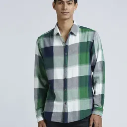 Pepe Jeans Green Cotton Regular Fit Checks Shirt-picture-13