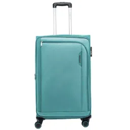 Nasher Miles Dallas Expander soft-sided Polyester Check-In  Cyan 24 inch |65cm Trolley bag-image-72