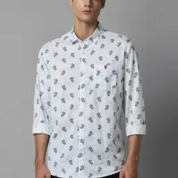 Louis Philippe Jeans Blue Cotton Slim Fit Printed Shirt-picture-48