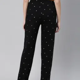 Kryptic Black & Burgundy Printed Pure Cotton Elasticated Waist Band Regular Fit Pyjamas - Pack of 2 image 3