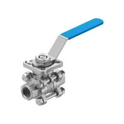 Festo Stainless Steel Ball Valve, Ball Valve, Threaded, NPT 3/8 NPTin, 12.5 mm, 63 bar Operating Pressure, VZBE-3/8-T-63-T-2-F0304-M-V15V15-image-85