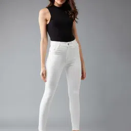 DOLCE CRUDO White High Rise Jeans image 4