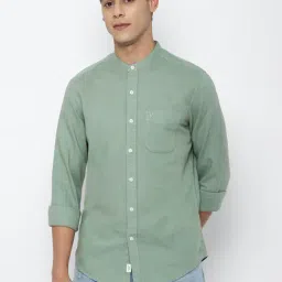 American Eagle Outfitters Green Regular Fit Shirt-image-87