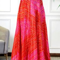 NEUDIS Red & Pink Printed Maxi Skirt-picture-35