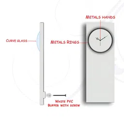 OLIVE TREE White & Black Printed Traditional Wall Clock image 2